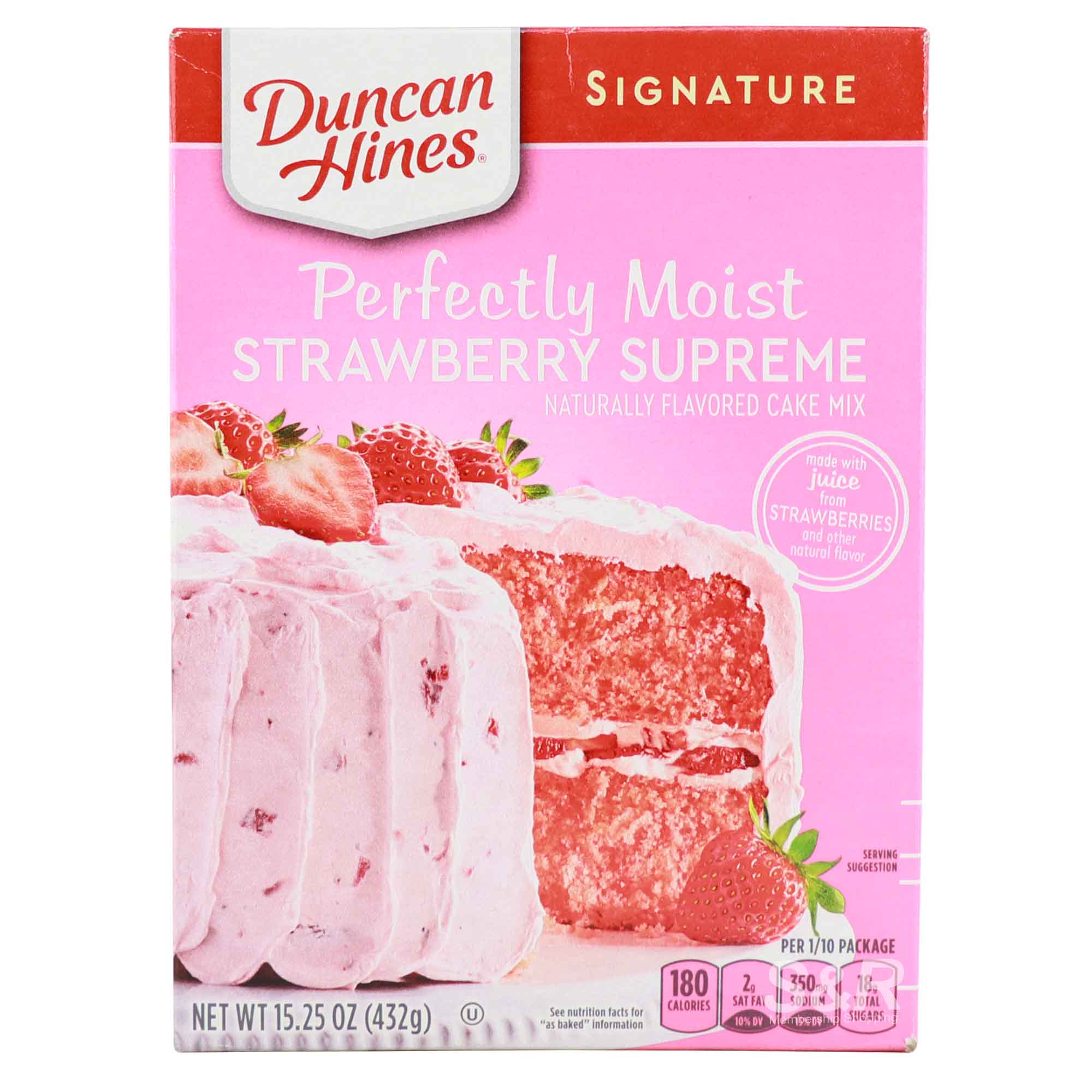 Duncan Hines Perfectly Moist Strawberry Supreme Cake Mix 432g Duncan Hines Perfectly Moist Strawberry Supreme Cake Mix 432g